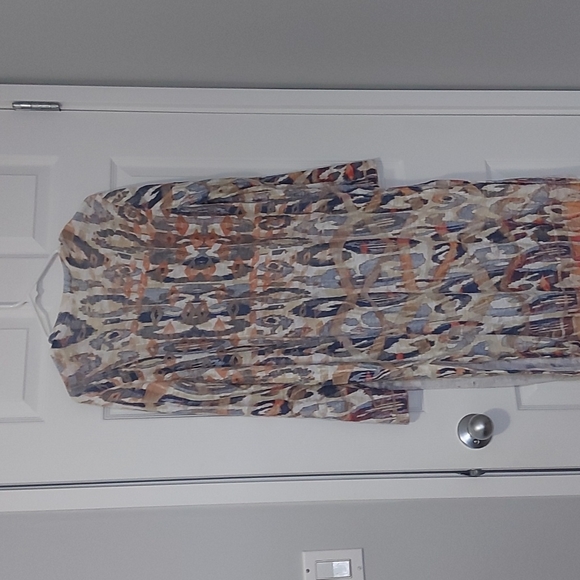 Chico's size 2 long cardigan in southwest pattern - Picture 2 of 6